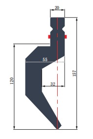 China LYNCCN WAL157.86.R1 86Angle Hydraulic Press Brake Punch High Hardness factory