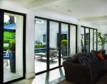 Double glazing lowes bi fold door/Accordion aluminum glass patio exterior bifold