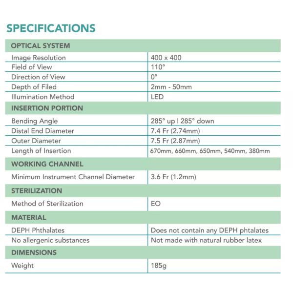 Single Use Digital Flexible Ureteroscope (7.5F)