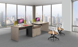 China Melamine Office Furniture Partition System , Wooden Workstation Desk Waterproof on sale
