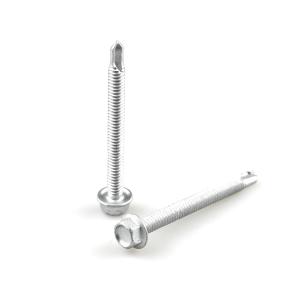 China Installation Coating Flange Hexagonal Head Self-Drilling Screws SS304 Bi Metal Screw Drill Tail Screw 6.3x65mm factory