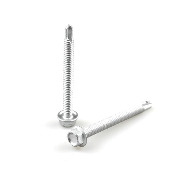 Installation Coating Flange Hexagonal Head Self-Drilling Screws SS304 Bi Metal