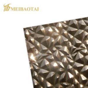 China Embossed Stainless Steel Pvd Sheets 1219 X 2438mm Size Triangle Pattern factory