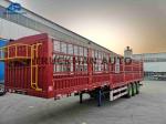 500mm Height 3 Axle Semi Trailer Transport Fruits Vegetables Livestock