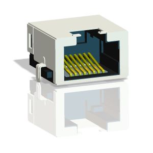 RJ45 Modular Jack,Shielded, THT,Reflow Soldering, LED，Miniature RJ45 connector H