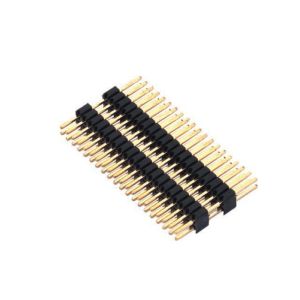 1.27 Mm Pin Header Right Angle high temperature plastic DIP H=1.5 PA9T black