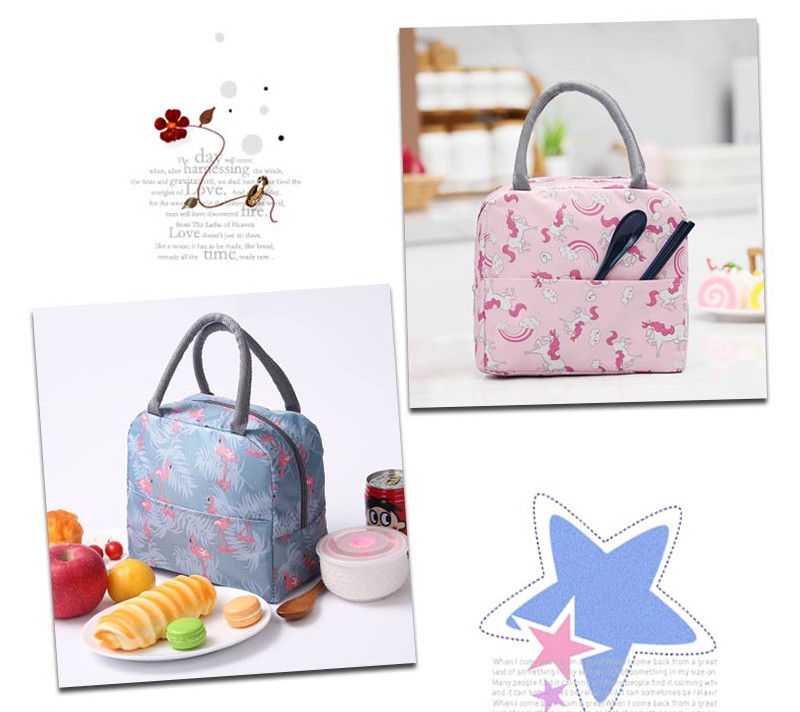 Custom Printed Striped Oxford Insulated Lunch Cooler Bags