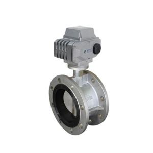 China ASME B16.1 Double Flange PN16 Double Eccentric Motorized Butterfly Valve factory