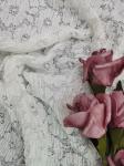 49 Inch White Color High Quality Spandex Floral Lace Fabric For Lady Clothing