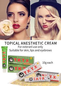 China Green 55% TKTX Tattoo Numbing Cream 10g Waxing Cosmetic For Microneedling factory