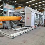 High Speed Plastic Double Wall Drainage Corrugated Pipe Machinery Extrusion Line