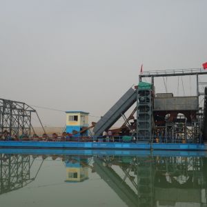 China Customized 20m Gold Dredging Machine With Chain Bucket Dredger factory