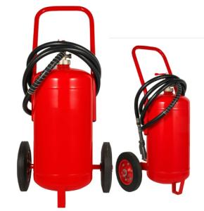 China 25kg Mobile Fire Extinguisher Cart Type Wheel Type Moisture Proof factory