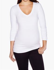 China custom wholesale cheap blank v neck maternity long t shirts factory