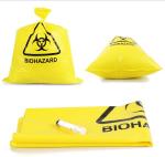 Puncture Resistance HDPE Autoclavable Plastic Bags Yellow For Hospitals