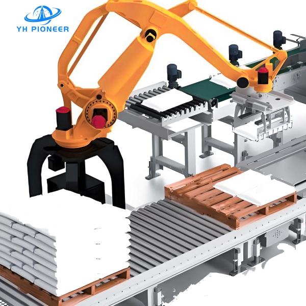 High Capacity Bag Palletizing Systems with 200-300 Bags/Hr Customizable Layer
