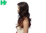 Long Curly Women Full Lace Synthetic Wigs High Heat Resistant Fiber Black Mixed