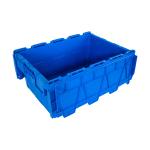 600x400x260mm Heavy Plastic Stackable Turnover Crate with Lid Custom Logo