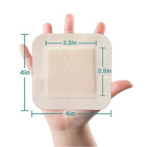 China 4&quot;*4&quot; Border Silicone Foam Dressing bedsore dressing factory