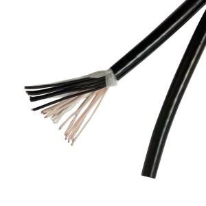 China 24AWG Multi Cores TPE Insulated Sheath Flexible Electrical Black Cable factory