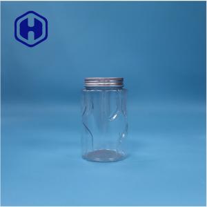 China Round Shaped Clear PET Nuts Mint Candies Sugar Baby Food Jar Aluminium Top Lid factory