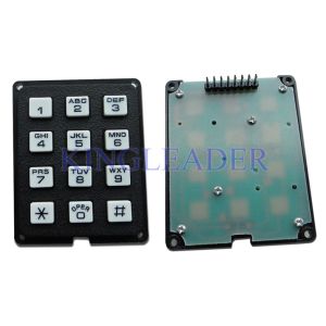 Rugged Plastic Industrial Numeric Keypad 12 Keys For Access Control System
