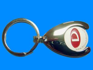 China caddy coin key chain, trolley coin keychains, coin holers factory