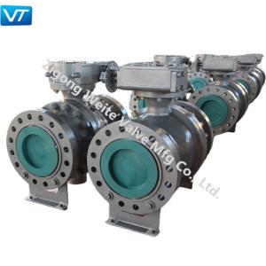China 3 Pieces WCB Trunnion Mounted Ball Valve 10&quot; 600LB Carbon Steel factory