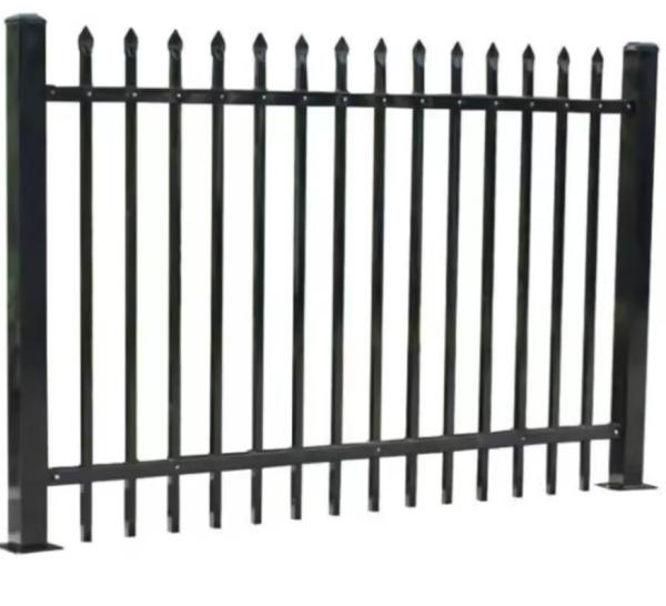 ISO9001 hot sell wholesale wrought picket top garden steel tubular fence 6 ft