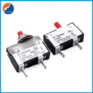 China Metal Nut Screw 24VDC Thermal Circuit Breaker Manual Reset Single Pole factory