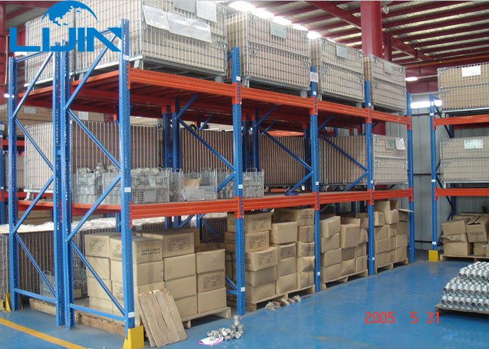 Metal Industrial Storage Rack For Warehouse Storage Solutions Powder Coated Finishing