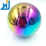 Garden Decorative Large Stainless Steel Metal Gazing Ball Rainbow Hollow