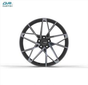 China OEM 1 piece Racing Forged Wheels Gloss Black 5x108 17 Inch Rims factory