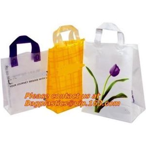 Frosted Die Cut Handle Take Out Bag for Bread Packing,reinforce die cut handle