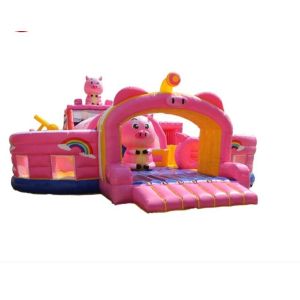 Animal Theme Inflatable Bouncy House Birthday Party Pig Kids Jumping Bouncer
