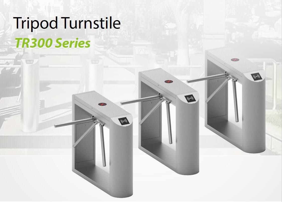 TR300 High Security Drop Arm Tripod Turnstile Outdoor 304 Stainless Steel