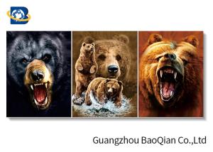 China 3d Effect Lenticular Image / Poster With White Mdp Frame , Free Sample Cat Animal Picture factory
