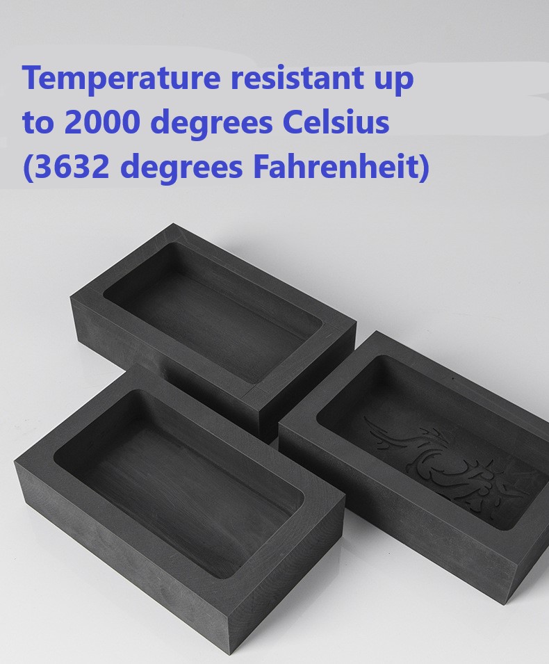 Custom Graphite Mould Gold Silver Copper Casting Ingot Mould with Bulk Density of 1.62-1.98g/cm3