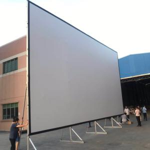 China 332×186cm 16:9 Fast Folding Projection Screen Outdoor With Aluminium Frame factory