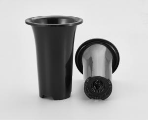 China Orchid pots in black color Round Plastic Deep Flower Pots Plastic Plant Pots Indoor Outdoor Garden Flower factory