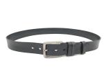 BRACHI Single Prong Buckle Mens Casual Leather Belt / Jeans Black Belt