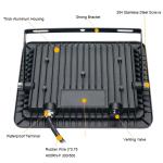 Yard Garage Parking Lot Outdoor LED Flood Light 300W 200W 150W 100W 50W
