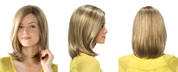 Natural Looking Light Blonde Bob Wig With Bangs High Temperature