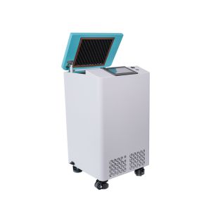 Precise temperature control high-throughput vertical freezing grinding