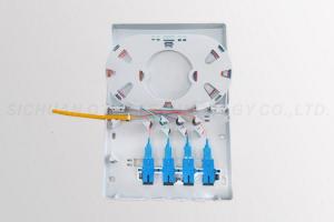 China Four Ports Ftth Fiber Optic Termination Box 3.0mm Pigtail 110x90mm Size factory