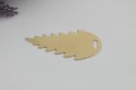 OEM zinc alloy light gold & gunmetal leaf pattern metal logo label tags for