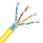 Cat5e FTP 24AWG 1000Ft 0.515mm Bare Copper Yellow PVC Jacket Cable