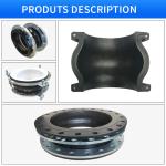 Flange Connection Oil-proof Seismic Compensator Ss304 Single Sphere Rubber