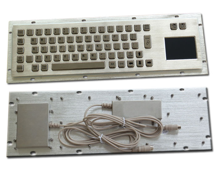 USB Port Industrial Metallic dust proof Panel Mount Keyboard with Touchpad