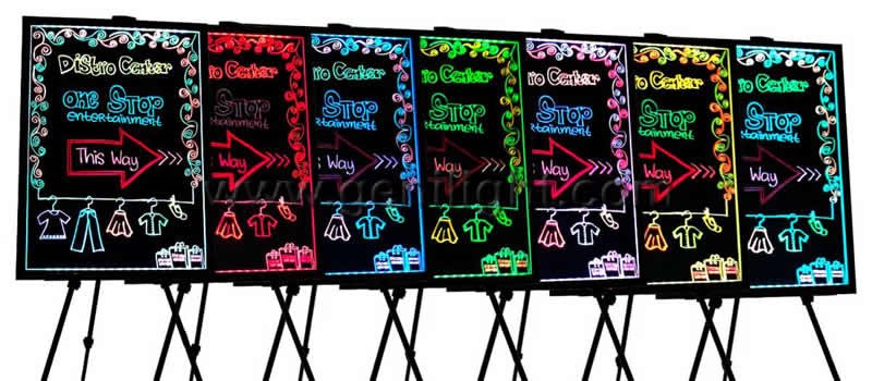 Powerful Shopping Mall LED Fluorescent Screen Writing Board with CE ROHS LVD Certificate